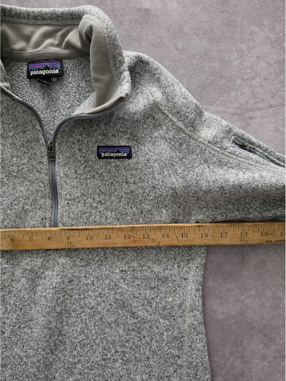 Patagonia Better Sweater 1/4 Zip Fleece Pullover Women's Small Gray Cozy